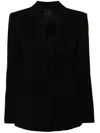 Pinko Peak-lapels Single-breasted Blazer In Black