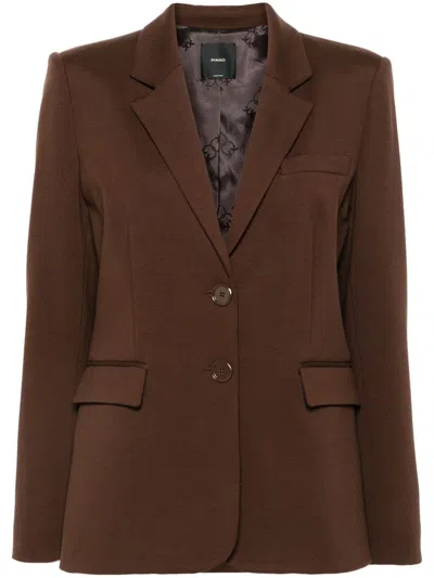 Pinko Ruota Blazer In Brown