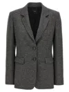 Pinko Grey Ruota Blazer In Gray