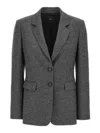 Pinko Grey Ruota Blazer In Grey
