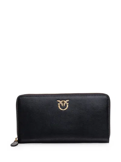 Pinko Ryder Zip-around Wallet In Black