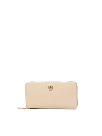 Pinko Ryder Zip Around Wallet In Neutral
