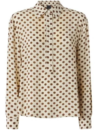 Pinko Saba Blouse In Beige/marron