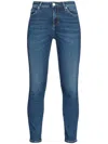 Pinko Fitted Jeans In Blue Stretch Denim In Blue