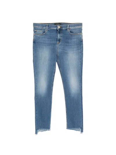 Pinko Sabrina Frayed Skinny Jeans In Blue