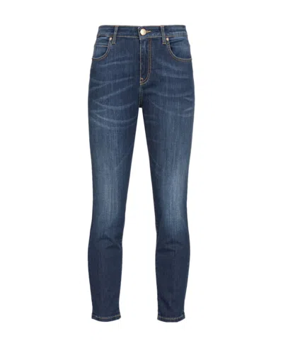 Pinko Sabrina Mid-rise Skinny Jeans In Blue