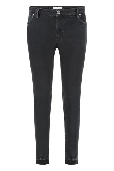 Pinko Sabrina Skinny Jeans With Back Logo Label In Black