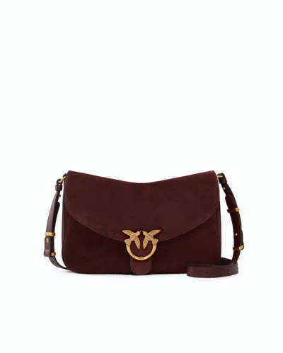 Pinko - Sac À Bandoulière Love Bag Satchel Moyen En Daim