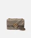 Pinko Love Bag One Light Medium Handbag In Chevron Nappa Leather