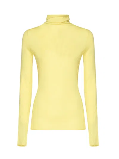 Pinko Sacred Turtleneck Sweater In Yellow