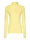 Pinko Sacred Turtleneck Sweater In Yellow