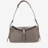 Pinko Structured Grey Handbag With Minimalist Aesthetic In Gray