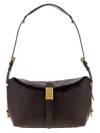 Pinko Saddle Baguette Small Shoulder Bag In Burgundy