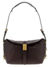 Pinko Saddle Baguette Small Shoulder Bag In Burgundy