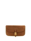 Pinko Saddle Flat Medium Shoulder Bag In Brown