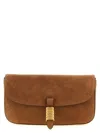 Pinko Saddle Flat Medium Shoulder Bag In Brown