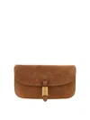 Pinko Saddle Flat Medium Shoulder Bag In Brown