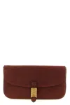 Pinko Medium Suede Clutch Bag Adjustable Strap In Burgundy