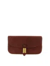 Pinko Medium Suede Clutch Bag Adjustable Strap In Red
