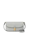 Pinko Saddle Flat Shoulder Bag In Gray