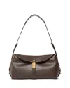 Pinko Saddle Horizontal Classic Shoulder Bag In Brown