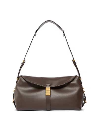 Pinko Saddle Horizontal Classic Shoulder Bag In Brown