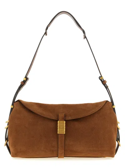 Pinko Saddle Horizontal Shoulder Bag In Brown