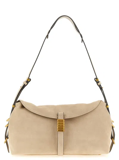 Pinko Saddle Horizontal Shoulder Bag In Neutral