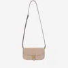 Pinko Medium Saddle Flat Shoulder Bag In Neutral