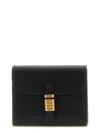 Pinko Saddle Black Wallet With Logo Detail On The Front In Leather Woman In Black