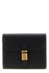 Pinko Saddle Black Wallet With Logo Detail On The Front In Leather Woman In Black