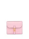 Pinko Buckle Leather Wallet In Pink