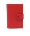 Pinko Saffiano Leather Passport Holder With Birds Logo In Red