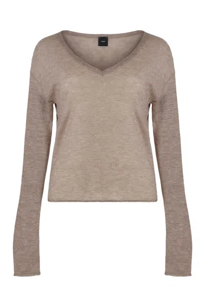 PINKO PINKO SALOMONE LONG SLEEVE SEQUIN TOP