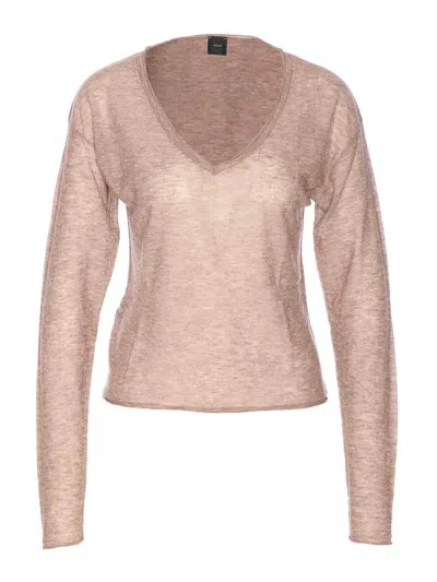 Pinko Sweaters Light And Natural In Neutral