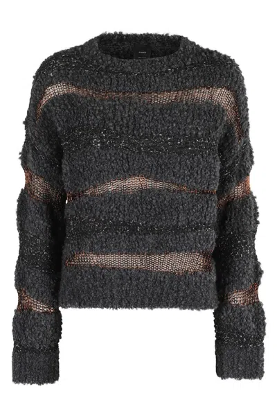 PINKO SAN DOMINO PATTERN SWEATER WITH LUREX THREAD INSERTS