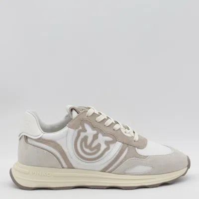 PINKO PINKO SAND AND WHITE SNEAKERS