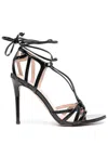Pinko 110mm Patent Sandals In Nero