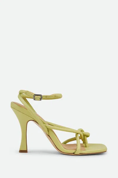 Pinko Sandalo In Pelle Lime In Verde