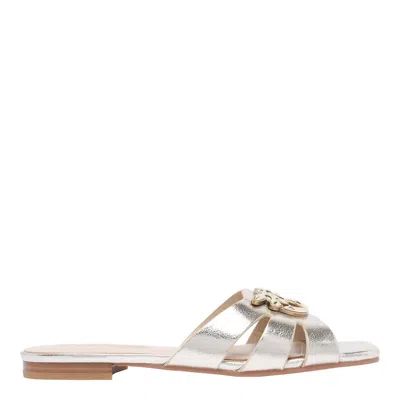 Pinko Marli02 Flat Sandal In Gold