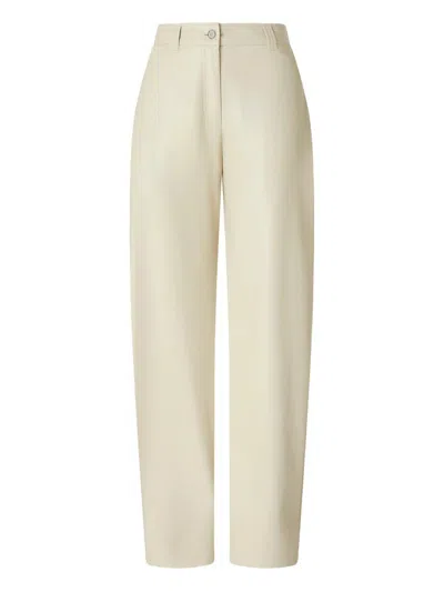 Pinko Trousers Belt Loops Side Back Pockets In Neutral