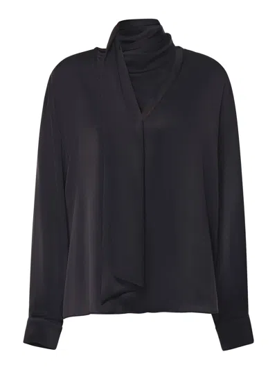 Pinko Sangiovese Satin Blouse In Black