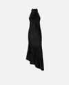 Pinko Limoges Midi Dress In Noir Limousine
