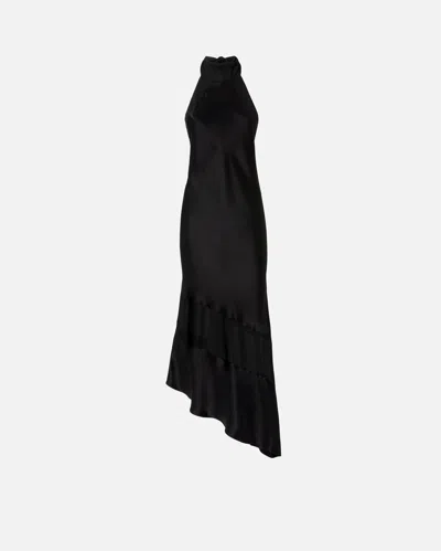 Pinko Limoges Midi Dress In Noir Limousine