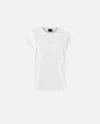 Pinko Satin Blouse With Cap Sleeves In Snow White