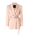Pinko Rapa Blazer Jacket In Pink With Belt In Pink