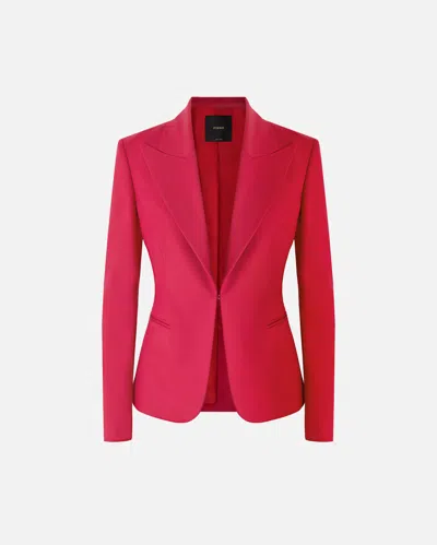 Pinko - Satin Jacket With Rear Slit - 40 In Red