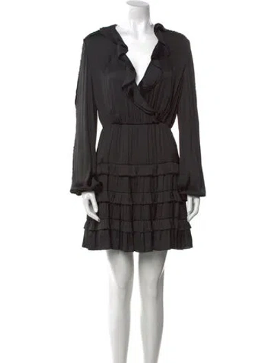 Pre-owned Pinko Satin Mini Dress In Black