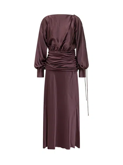 Pinko Satin Mini Suit With Draped Detailing In Multi