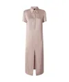 Pinko Ancora Satin Dress In Nude